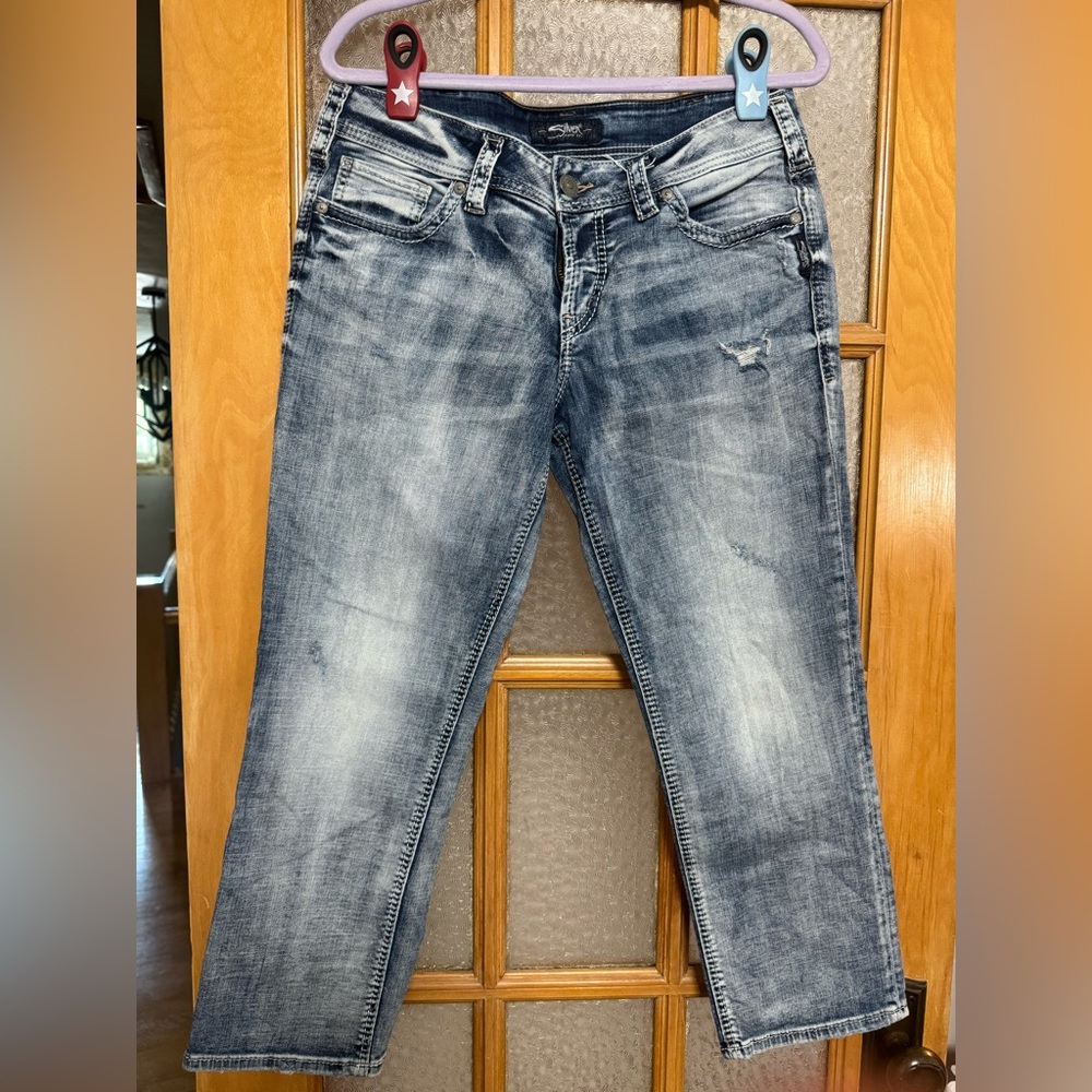 Silver Jeans Women's Blue Straight Leg Jeans